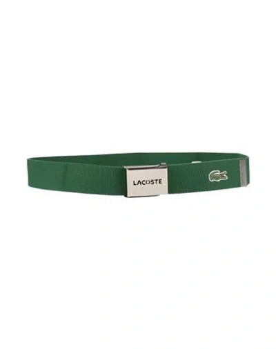 Lacoste Man Belt Green Size 38 Polyester, Polypropylene