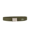 Lacoste Man Belt Military Green Size 39.5 Polyester, Polypropylene, Viscose