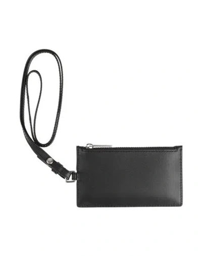 Lacoste Man Document Holder Black Size - Cow Leather