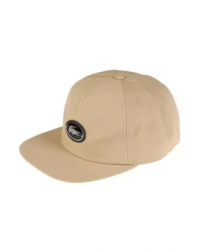 Lacoste Man Hat Beige Size Onesize Polyester In Brown