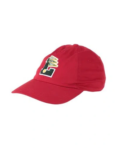 Lacoste Man Hat Red Size Onesize Cotton