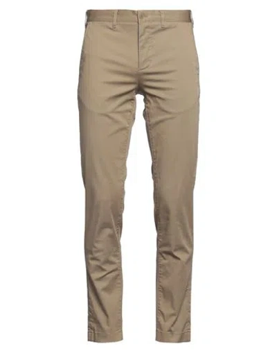 Lacoste Man Pants Khaki Size 30w-32l Cotton, Elastane In Beige