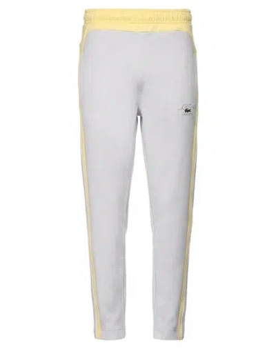 Lacoste Man Pants Light Grey Size 2 Cotton, Polyester In Gray