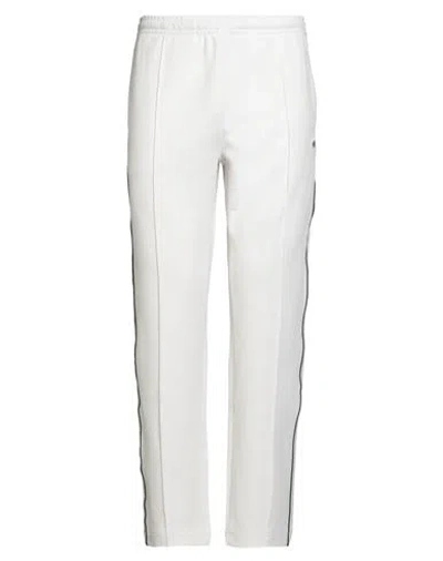 Lacoste Man Pants White Size 6 Polyester, Cotton