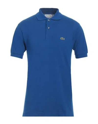 Lacoste Man Polo Shirt Bright Blue Size 5 Cotton