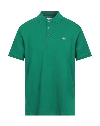 Lacoste Man Polo Shirt Green Size 6 Cotton, Elastane
