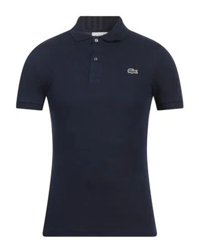 Lacoste Man Polo Shirt Midnight Blue Size 7 Cotton