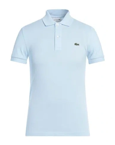 Lacoste Man Polo Shirt Sky Blue Size 7 Cotton