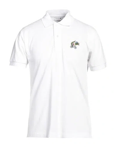 Lacoste Man Polo Shirt White Size 5 Organic Cotton