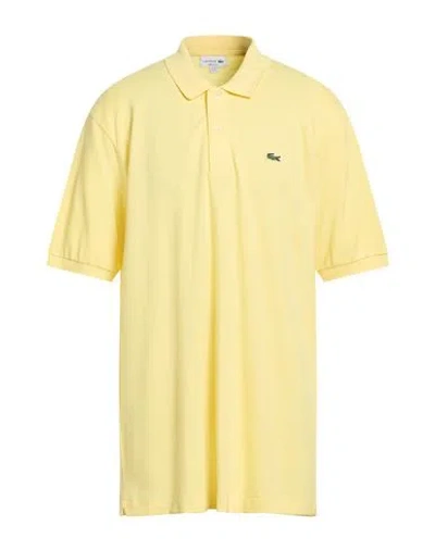 Lacoste Classic Fit Short Sleeve Pique Polo Shirt In Light Yellow