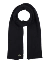 Lacoste Man Scarf Navy Blue Size - Wool In Navy Blue