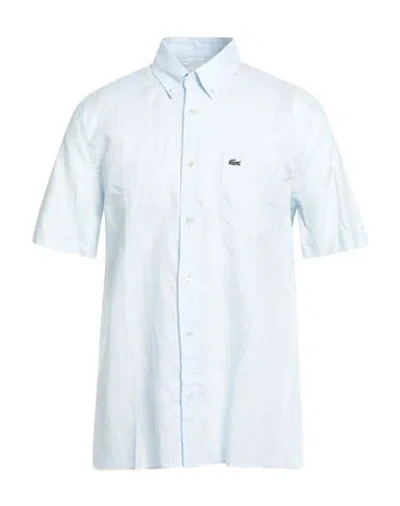 Lacoste Man Shirt Sky Blue Size 17 ½ Linen