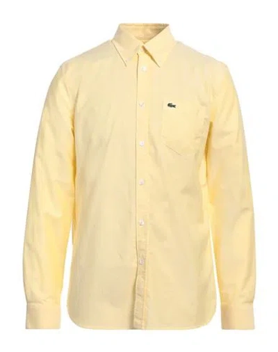 Lacoste Man Shirt Yellow Size 15 ¾ Cotton