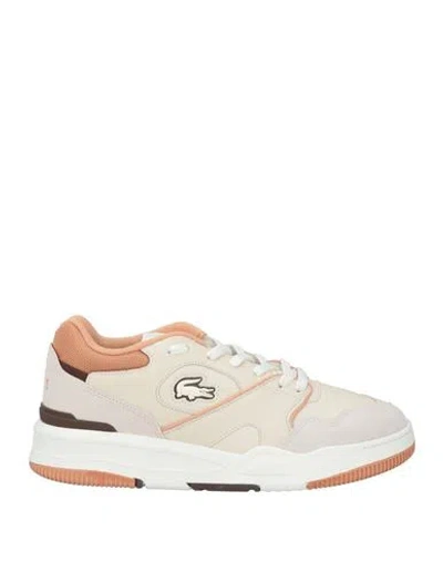 Lacoste Man Sneakers Beige Size 10.5 Leather In Neutral