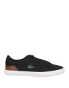 Lacoste Man Sneakers Black Size 7.5 Textile Fibers, Synthetisches Material In Black