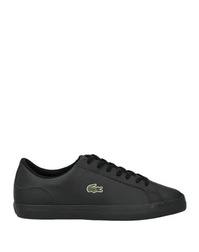 LACOSTE LACOSTE MAN SNEAKERS BLACK SIZE 9 LEATHER