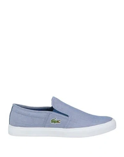 Lacoste Man Sneakers Slate Blue Size 7.5 Textile Fibers