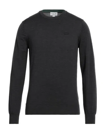 Lacoste Man Sweater Lead Size 6 Wool In Grey
