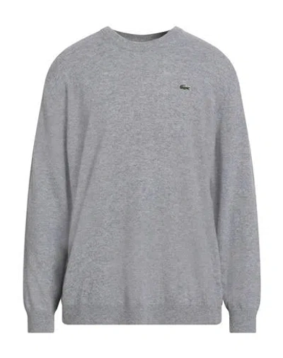 LACOSTE LACOSTE MAN SWEATER LIGHT GREY SIZE 7 WOOL, POLYAMIDE