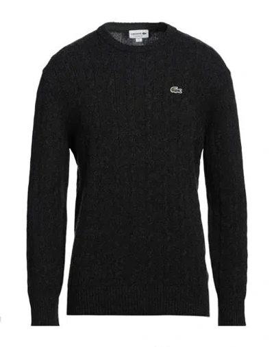 Lacoste Man Sweater Steel Grey Size 5 Wool In Gray