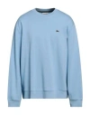 Lacoste Man Sweatshirt Light Blue Size 7 Cotton, Polyester