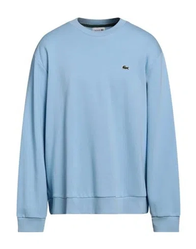 Lacoste Man Sweatshirt Light Blue Size 7 Cotton, Polyester In Blue