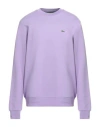Lacoste Man Sweatshirt Lilac Size 6 Cotton, Polyester In Purple