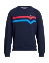 Lacoste Man Sweatshirt Midnight Blue Size 5 Cotton, Elastane