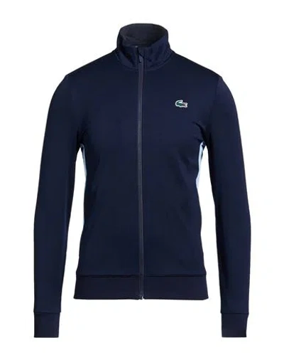 Lacoste Man Sweatshirt Navy Size 3 Polyester In Blue
