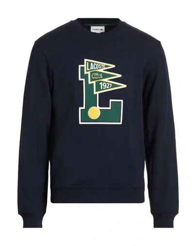Lacoste Man Sweatshirt Navy Size 5 Cotton In Black