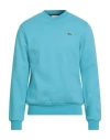 Lacoste Man Sweatshirt Turquoise Size Xxl Cotton, Polyester, Elastane In Blue