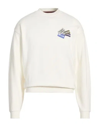 Lacoste Man Sweatshirt White Size 6 Cotton