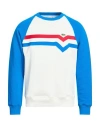 Lacoste Man Sweatshirt White Size 6 Cotton, Elastane In Multi