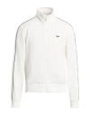 Lacoste Man Sweatshirt White Size 6 Polyester, Cotton, Elastane In White