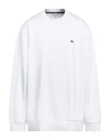 Lacoste Man Sweatshirt White Size 9 Cotton, Polyester