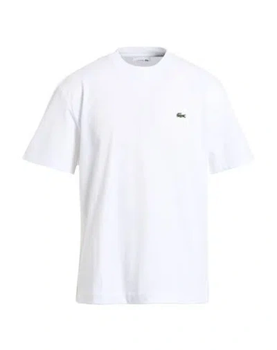 LACOSTE LACOSTE MAN T-SHIRT WHITE SIZE 7 COTTON