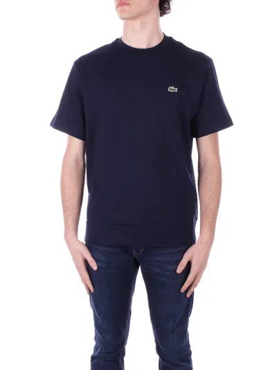 Lacoste Man T-shirt Th7318 166 Tee Shirt Blue In Multi
