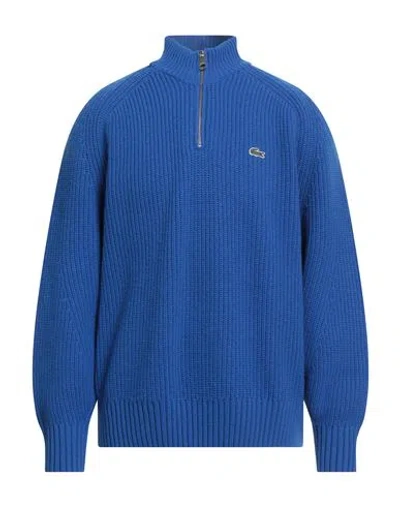 Lacoste Man Turtleneck Bright Blue Size 6 Wool