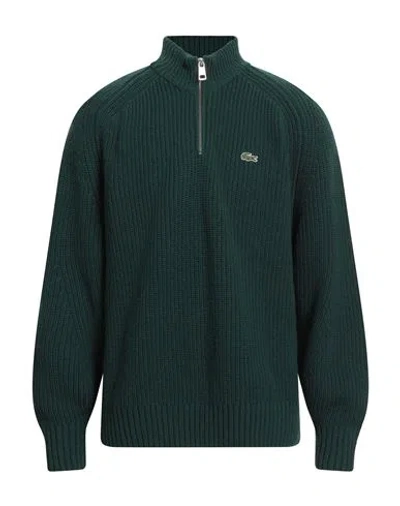 Lacoste Man Turtleneck Dark Green Size 6 Wool