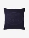 Lacoste Marine Marine Cotton Square Pillow Case 45 X 45cm 1size In Marine