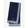 Lacoste Marine L Frame Cotton Throw In Blue