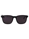 Lacoste Matte Black Acetate Sunglasses In Animal Print