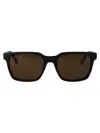 Lacoste Matte Black Acetate Sunglasses In Brown