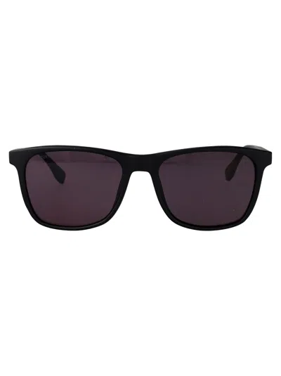 LACOSTE LACOSTE MATTE BLACK ACETATE SUNGLASSES