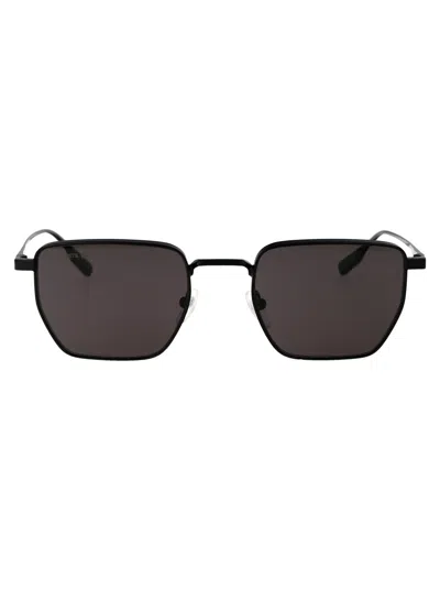 Lacoste Matte Black Metal Sunglasses