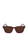 Lacoste Matte-finish Rectangle-frame Sunglasses In Multi