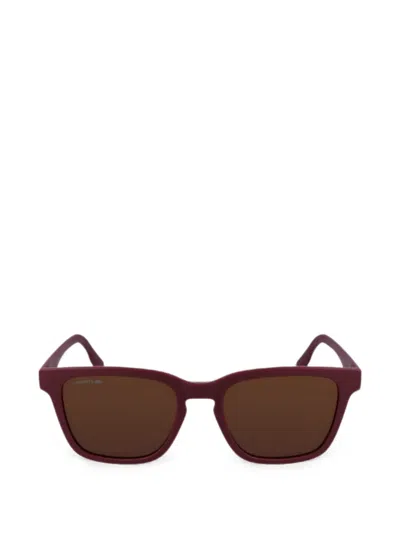 LACOSTE MATTE-FINISH RECTANGLE-FRAME SUNGLASSES