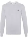 Lacoste Mens Crew Neck Fleece Sweatshirt In Grey