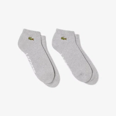 Lacoste Men's 2-pack Sport Socks - 9 - 12.5 In Grey
