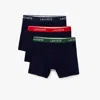 Lacoste 3 Pack Boxer Briefs In Blue